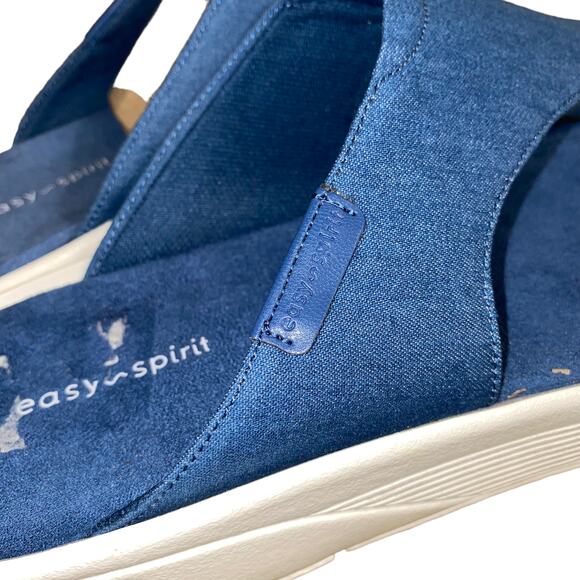 Easy Spirit Rift Slip-On Thong Sandal Blue Comfort Platform Shoes Size 12M - Picture 8 of 11